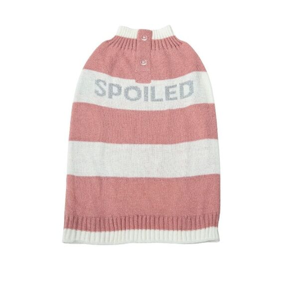 Pet Winter Dog or Cat Clothes Spoiled & Heart Pink Sweaters 2-Pack Size S - Picture 10 of 12